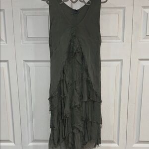 Joela made in Italy silk ruffle front dress